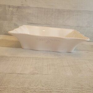 Tabletops Gallery Le PROVENCE beaded square vegetable serving bowl Casserole